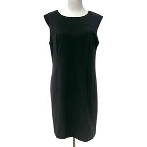 Chico's So Slimming Dress Jackie Black Sheath Classic Hidden Shaping Sz 12 (2)